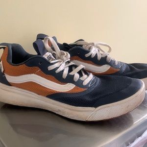 Vans ultra range.  Navy and orange